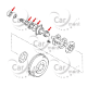 Łożysko uszczelniacze tylnej półosi - Toyota Hilux KUN25 /26 - 90363-T0009
