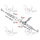 Tuleja przekładni kierowniczej x4 - Toyota Hilux KUN25/26 - 44200-0K040
