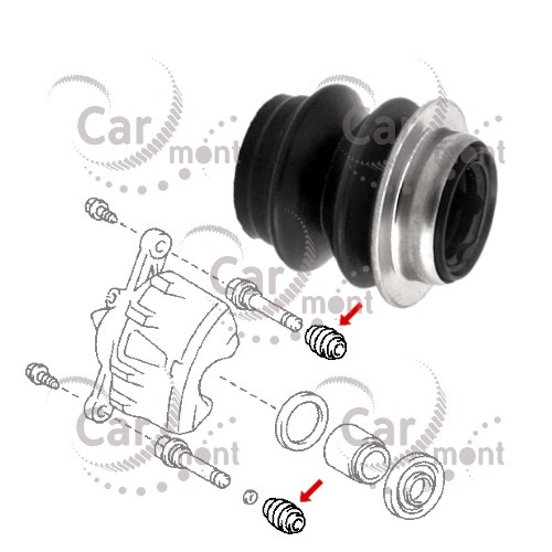Osłona prowadnicy zacisku hamulcowego - przód - Toyota RAV4 SXA1 - 47775-22040