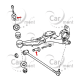 Tuleja mimośrodowa tylnego wahacza - Toyota RAV4 SXA1 - 448409-42010 - Oryginał