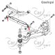 Tuleja wahacza tylnego poprzecznego - Nissan Qashqai X-TRAIL - 55110-JD000 55111-JG00A