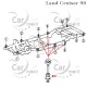 Poduszka ramy (3/4) - dolna - Toyota Land Cruiser 90 4Runner RZN VZN - 52208-60030