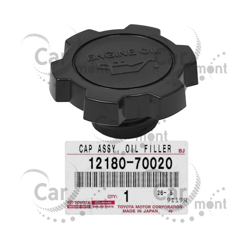 Korek wlewu oleju - Land Cruiser 2.4D Hilux 2.4D 2.8D - 12180-70020 - Oryginał