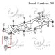 Poduszka ramy (1) - dolna - Toyota Land Cruiser 90 4Runner RZN VZN - 52202-35080 - Oryginał