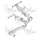 Wahacz tylny dolny - lewy - Grand Vitara II JB - 46207-65J01 - Oryginał